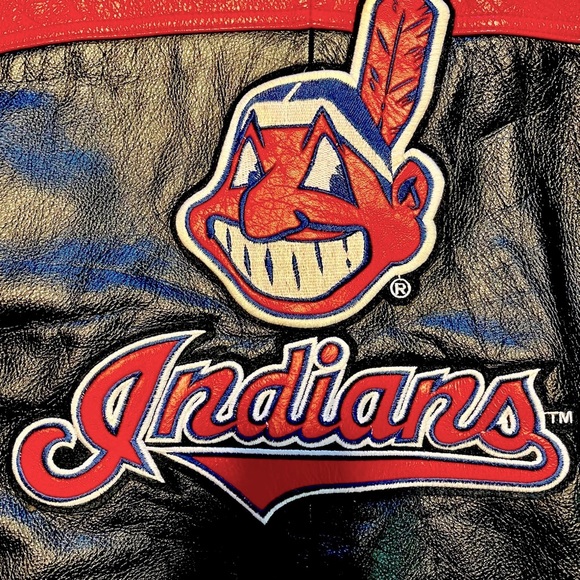 Mirage All Leather Cleveland Indians Bomber Jacket (XL) Oversized